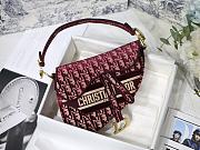 Christian Dior Saddle Oblique Red Size Size 25.5x20x6.5cm - 3