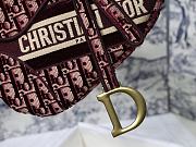 Christian Dior Saddle Oblique Red Size Size 25.5x20x6.5cm - 2