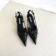  Versace Laced Pin-Point Low Slingback Pumps Height 4.5cm - 1