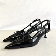  Versace Laced Pin-Point Low Slingback Pumps Height 4.5cm - 3