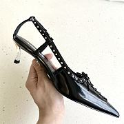  Versace Laced Pin-Point Low Slingback Pumps Height 4.5cm - 5