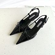  Versace Laced Pin-Point Low Slingback Pumps Height 4.5cm - 6