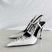  Versace Laced Pin-Point Low Slingback Pumps Height 10cm - 4