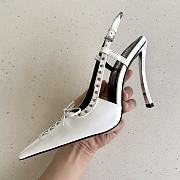  Versace Laced Pin-Point Low Slingback Pumps Height 10cm - 6