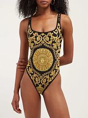 Versace Women's Black Baroque-print One-piece Swimsuit - 1
