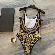 Versace Women's Black Baroque-print One-piece Swimsuit - 4