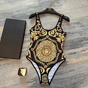 Versace Women's Black Baroque-print One-piece Swimsuit - 6