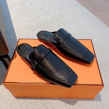 Hermes Groupie Mule Black/White 35-39cm