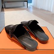 Hermes Groupie Mule Black/White 35-39cm - 5