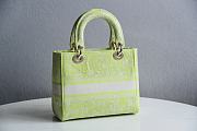 Dior Lady D-Lite Reverse Green Size 24x20x11cm - 6