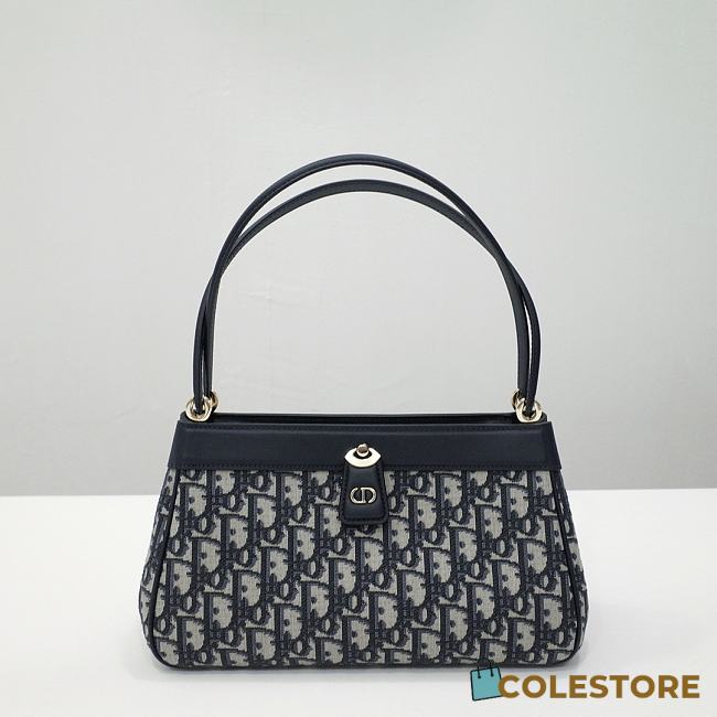 Dior Small Key Bag Blue Dior Oblique Size 30x16.5x 13cm - 1