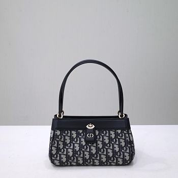 Dior Small Key Bag Blue Dior Oblique Size 22 x 12.5 x 12cm