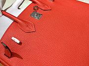 Hermes Birkin Red Leather Size 25cm - 2