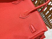 Hermes Birkin Red Leather Size 25cm - 6