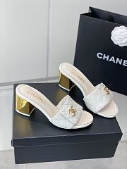Chanel Slipper White/Black/Beige Size 35-39cm - 4