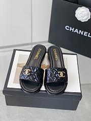 Chanel Slipper White/Black/Beige 23P Size 35-39cm - 1