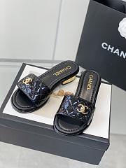 Chanel Slipper White/Black/Beige 23P Size 35-39cm - 5