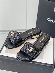 Chanel Slipper White/Black/Beige 23P Size 35-39cm - 2