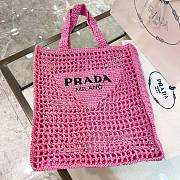 Prada Raffia Pink Bag Size 38x36x3cm - 1