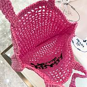 Prada Raffia Pink Bag Size 38x36x3cm - 2