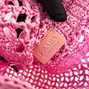 Prada Raffia Pink Bag Size 38x36x3cm - 3