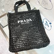 Prada Raffia Black Bag Size 38x36x3cm - 1