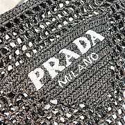 Prada Raffia Black Bag Size 38x36x3cm - 6