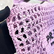 Prada Raffia Purple Bag Size 38x36x3cm - 5