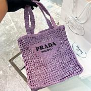 Prada Raffia Purple Bag Size 38x36x3cm - 4