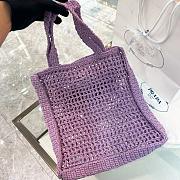 Prada Raffia Purple Bag Size 38x36x3cm - 2