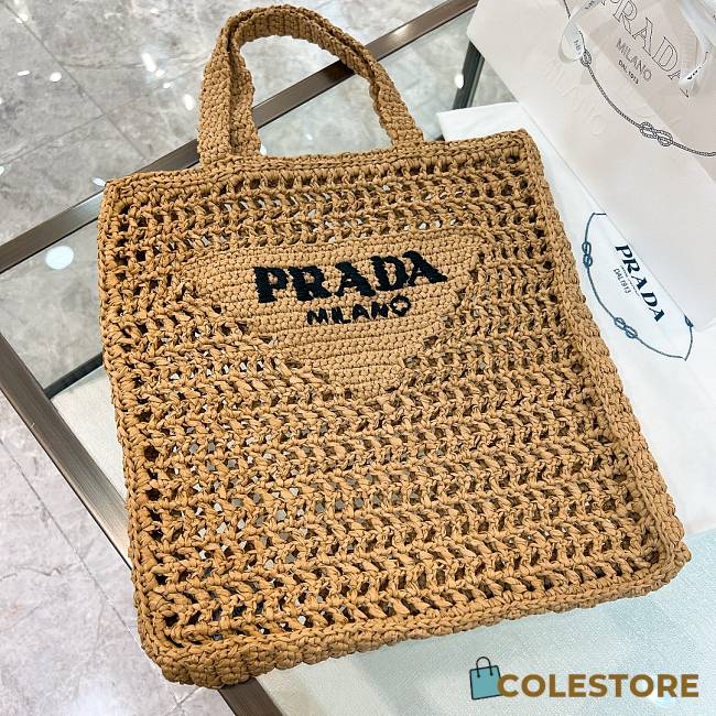 Prada Raffia Bag Size 38x36x3cm - 1