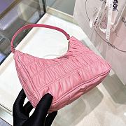 Prada Nylon Saffiano Leather Mini Bag Pink Size 22x17x6cm - 4
