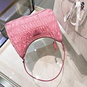 Prada Nylon Saffiano Leather Mini Bag Pink Size 22x17x6cm - 3