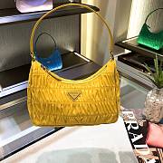 Prada Nylon Saffiano Leather Mini Bag Yellow Size 22x17x6cm - 1