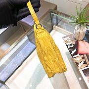 Prada Nylon Saffiano Leather Mini Bag Yellow Size 22x17x6cm - 3