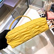 Prada Nylon Saffiano Leather Mini Bag Yellow Size 22x17x6cm - 5