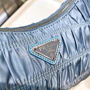 Prada Nylon Saffiano Leather Mini Bag Blue Size 22x17x6cm - 6