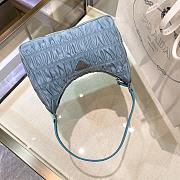 Prada Nylon Saffiano Leather Mini Bag Blue Size 22x17x6cm - 2