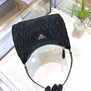 Prada Nylon Saffiano Leather Mini Bag Black Size 22x17x6cm - 6