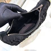 Prada Nylon Saffiano Leather Mini Bag Black Size 22x17x6cm - 3