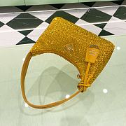 Prada Hobo Yellow Satin Re Edition 2000 Size 22x17x6cm - 6