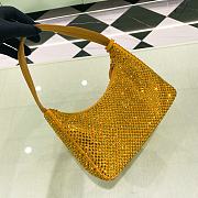 Prada Hobo Yellow Satin Re Edition 2000 Size 22x17x6cm - 2