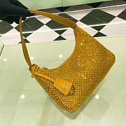 Prada Hobo Yellow Satin Re Edition 2000 Size 22x17x6cm - 3