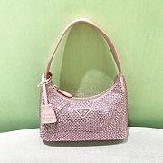 Prada Hobo Pink Satin Re Edition 2000 Size 22x17x6cm - 1