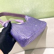 Prada Hobo Purple Satin Re Edition 2000 Size 22x17x6cm - 6