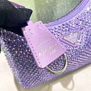 Prada Hobo Purple Satin Re Edition 2000 Size 22x17x6cm - 4
