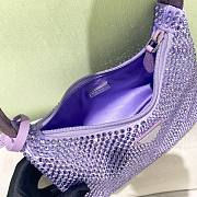 Prada Hobo Purple Satin Re Edition 2000 Size 22x17x6cm - 3
