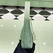 Prada Hobo Green Satin Re Edition 2000 Size 22x17x6cm - 6