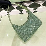 Prada Hobo Green Satin Re Edition 2000 Size 22x17x6cm - 5