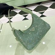 Prada Hobo Green Satin Re Edition 2000 Size 22x17x6cm - 3
